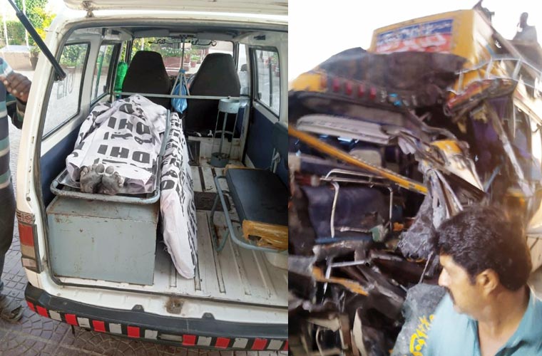 کراچی : سپر ہائے وے پر حادثہ، خاتون سمیت دو افراد جاں بحق