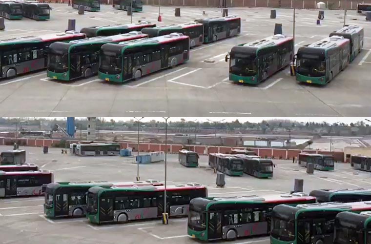 پشاور : کروڑوں مالیت کی بی آر ٹی بسیں کھلے آسمان تلے خراب ہونے لگیں
