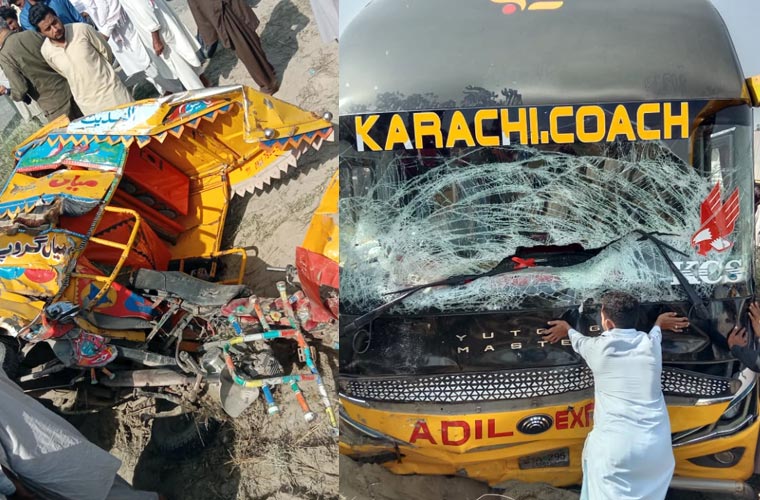 کوٹ ادو : بس کی رکشے کو ٹکر، ایک بچہ اور دو خواتین جاں بحق