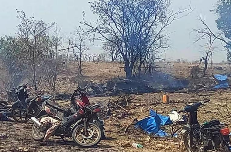 میانمار میں فوج کے فضائی حملے میں ہلاکتوں کی تعداد 133 تک پہنچ گئی