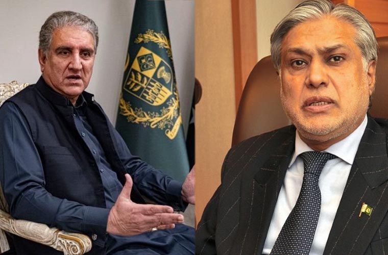 پرویزالہٰی کو بھی تحقیقاتی اداروں سے تعاون کرنا چاہیے: اسحاق ڈار کا شاہ محمود قریشی کو جواب