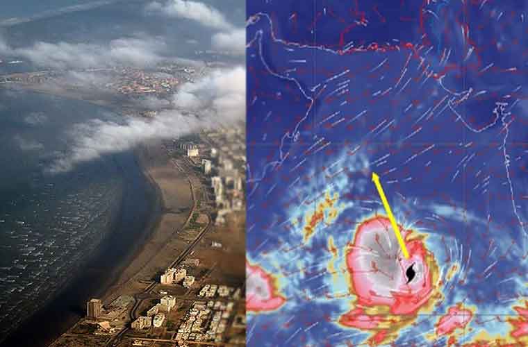 سمندری طوفان: کراچی کے ساحل سے دور،موسلادھار بارش کا امکان