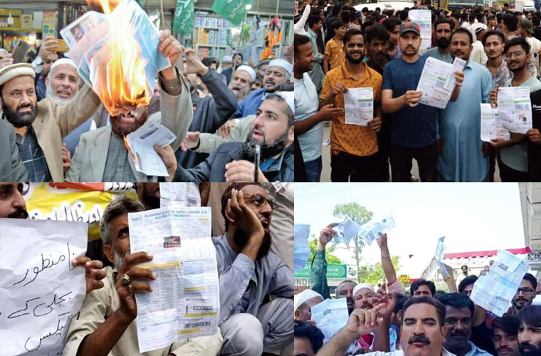 بجلی کے بھاری بل، شہر شہر احتجاج