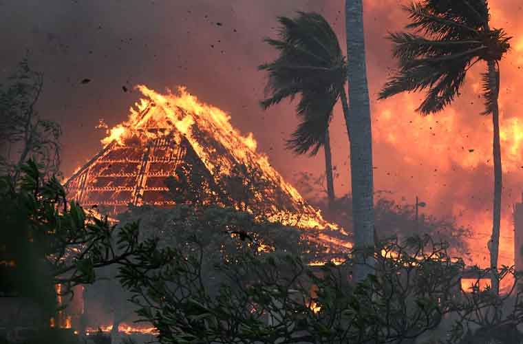 امریکی ریاست ہوائی کے جنگلات میں آگ لگ گئی، 53 افراد ہلاک