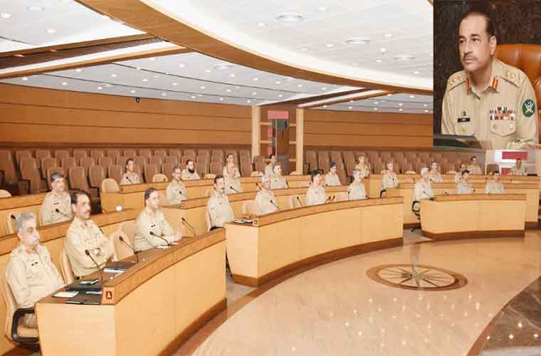 کورکمانڈرز کا نفرنس : ملکی معیشت کو نقصان پہنچانے والی سرگرمیوں کے مکمل خاتمےکا عزم