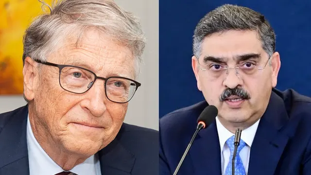نگراں وزیراعظم کا بل گیٹس سے رابطہ، پولیو کے خاتمے کیلئے بات چیت