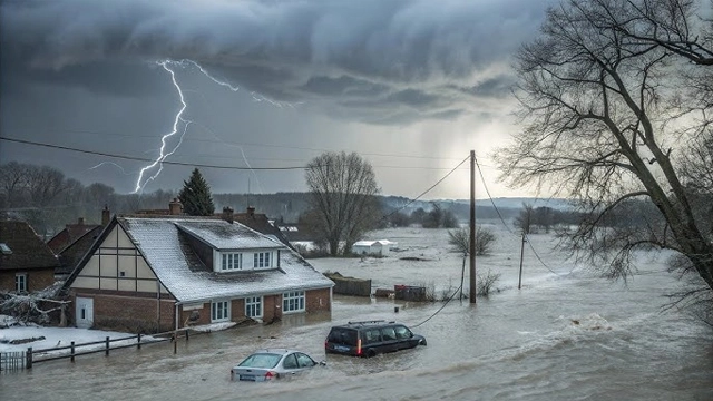 برطانیہ میں سمندری طوفان ٹکرانے سے تباہی مچ گئی