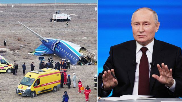 پیوٹن نے آذربائیجان ایئرلائن کے طیارہ حادثے پر معافی مانگ لی