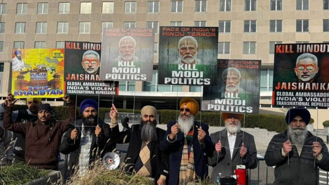 سکھ برادری کا بھارتی وزیر خارجہ کی امریکا آمد پر شدید احتجاج