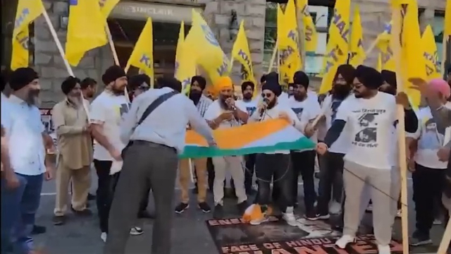 سکھوں کا لندن میں بھارتی وزیر خارجہ کی آمد پر شدید احتجاج