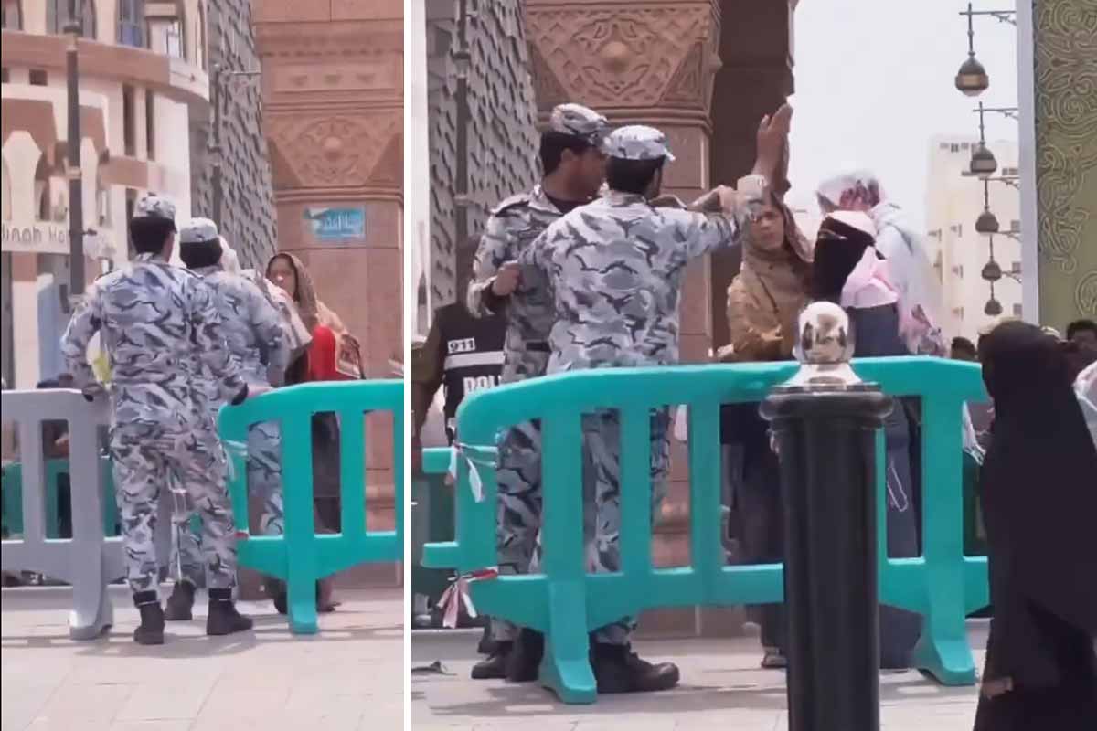 مسجد نبوی میں خاتون نے سیکیورٹی اہلکار کو تھپڑ جڑدیا، ویڈیو وائرل