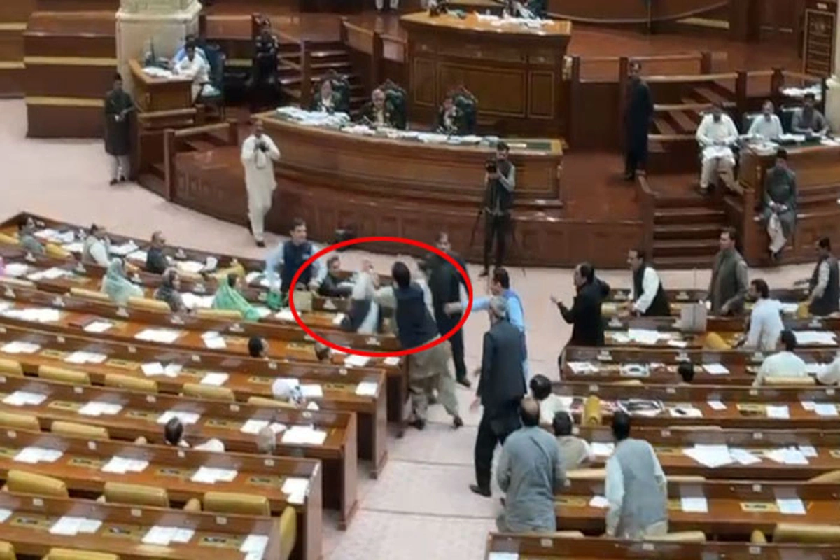 پنجاب اسمبلی اجلاس میں اپوزیشن رکن کا حکومتی رکن کو تھپڑ