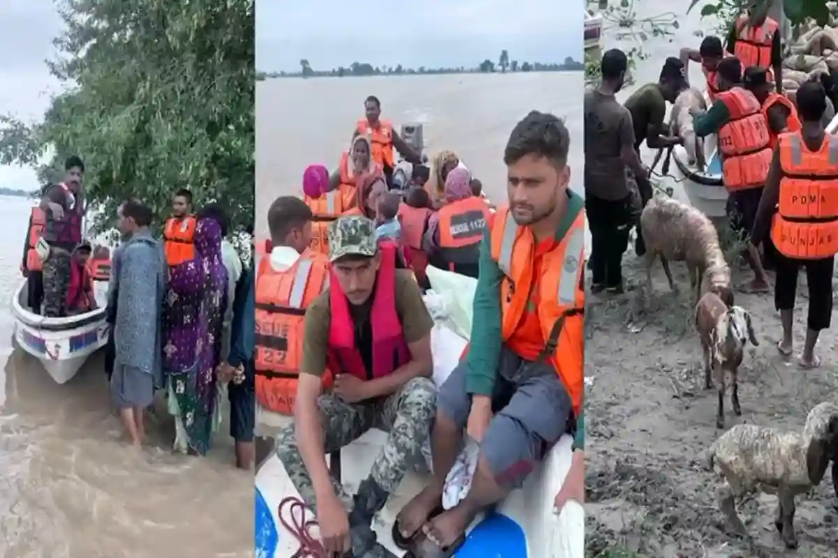 پاکستان رینجرز (پنجاب) کا سیلاب سے متاثرہ علاقوں میں ریسکیو اینڈ ریلیف آپریشن جاری