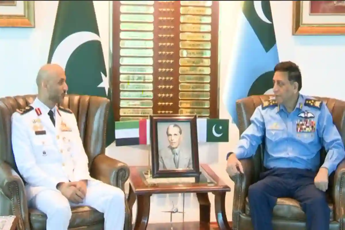 یو اے ای کی نیول فورسز کے کمانڈر کی ایئرچیف احمد بابر سندھو سے ملاقات