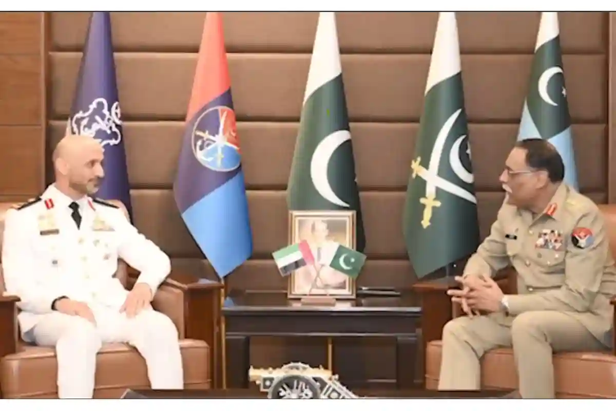 متحدہ عرب امارات کی نیول فورسز کے کمانڈر کا دورہ پاکستان، چیئرمین چیفس آف اسٹاف کمیٹی سے ملاقات