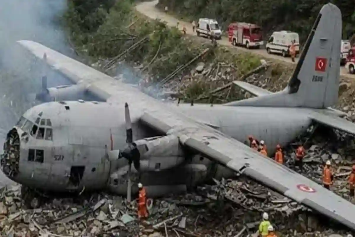 ترکیہ کی فضائیہ کا سی 130 طیارہ گر کر تباہ، 20 اہلکار جاں بحق