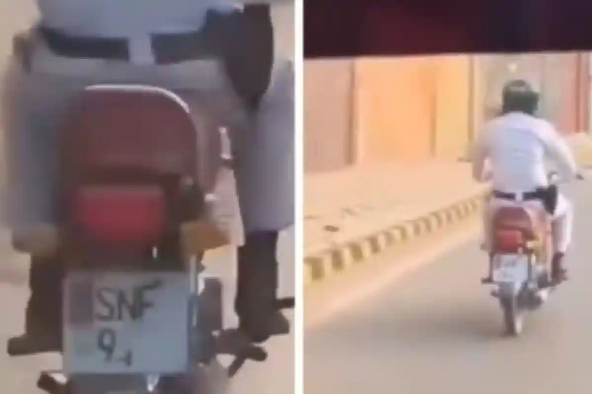 کراچی میں ٹریفک پولیس اہلکار کا ‘ای چالان’ سے بچنے کیلئے انوکھا طریقہ!! وائرل ویڈیو دیکھیں