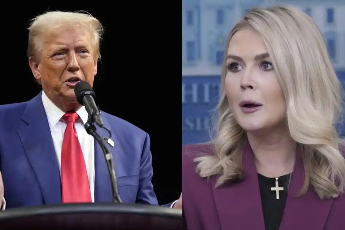 مشین گن جیسے ہونٹ؟ ٹرمپ نے پریس سیکرٹری کی تعریف میں حد پار کردی!