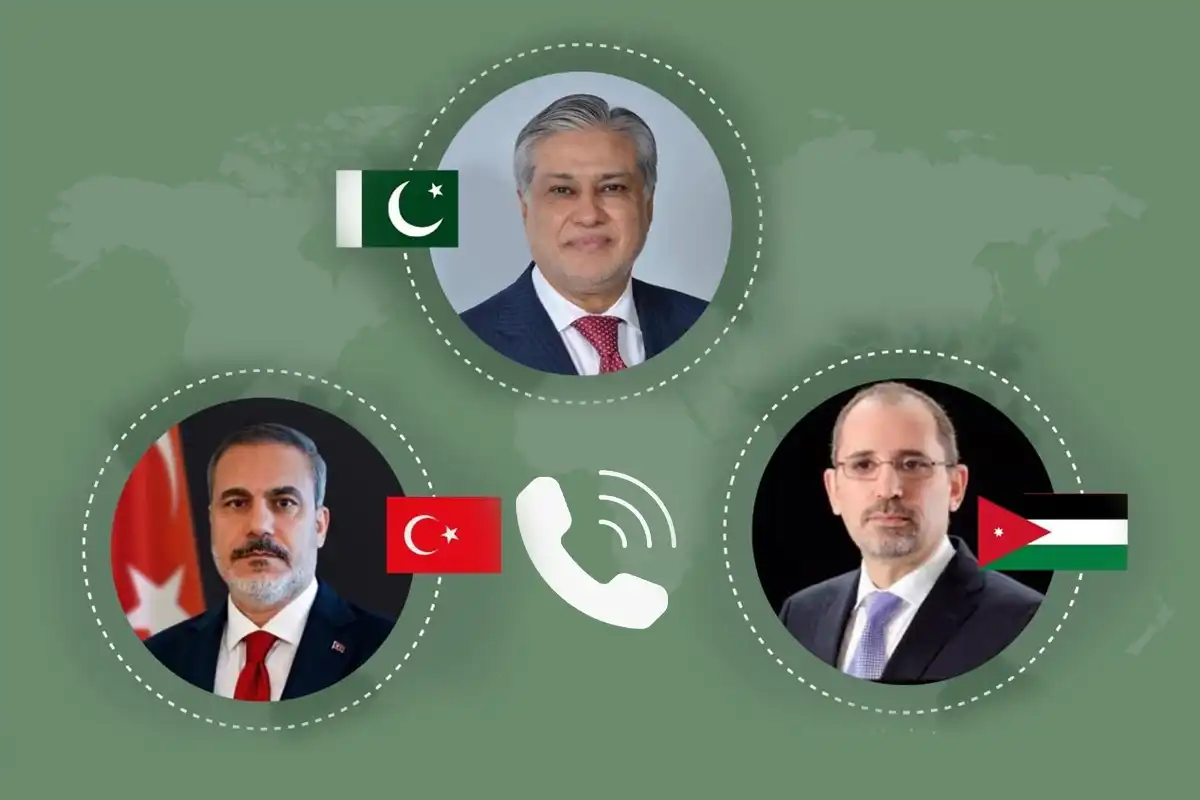 اسحاق ڈار کے ترکیہ اور اردن کے وزرائے خارجہ سے رابطے، مشرق وسطیٰ پر مشاورت