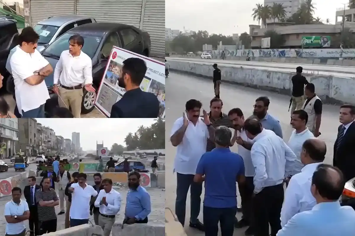 وزیراعلیٰ سندھ کا علی الصبح یونیورسٹی روڈ کا دورہ، ترقیاتی کاموں کی رفتار کا معائنہ