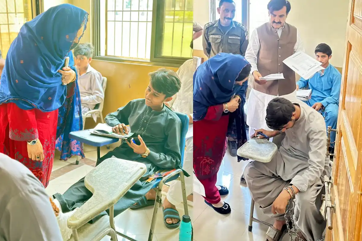سلاخوں کے پیچھے علم کی شمع، قتل کے ملزم ماموں بھانجے کا ہتھکڑیوں میں امتحان