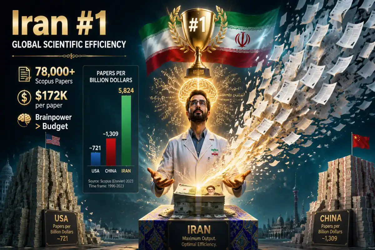 ایران نے کم بجٹ ہونے کے باوجود سب سے زیادہ سائنسی مقالے تیار کرکے دنیا میں پہلی پوزیشن حاصل کرلی
