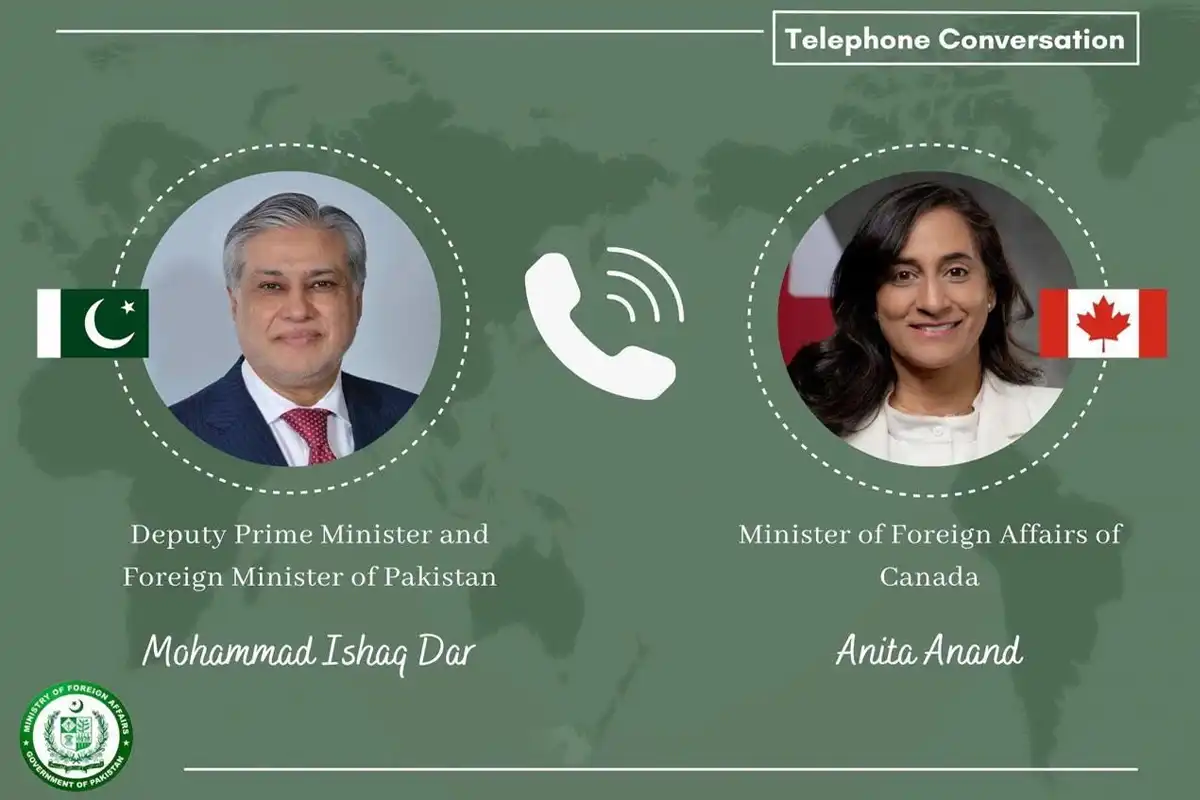 اسحاق ڈار سے کینیڈین وزیر خارجہ کا رابطہ، پاکستان کی سفارتی کوششوں کی تعریف