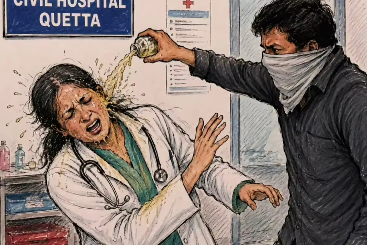 کوئٹہ ہسپتال میں تیزاب گردی کا شکار ڈاکٹر ماہنور ناصر کی حالت مستحکم