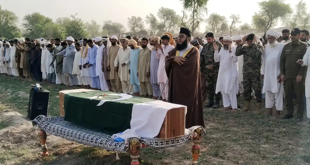 کراچی رینجرز کیمپ حملے میں شہید سپاہی اللہ دتہ میاں چنوں میں سپرد خاک