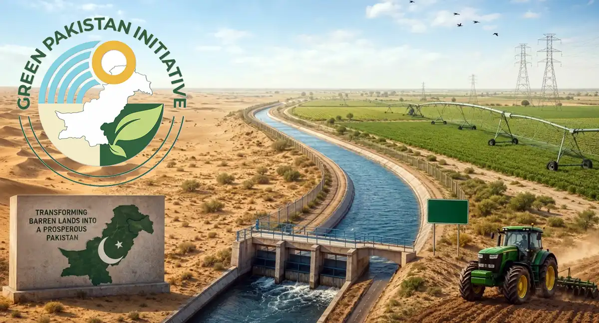 گرین پاکستان انیشیٹو کی بدولت بنجر زمینیں آباد، زرعی پیداوار میں ریکارڈ اضافے کی امید