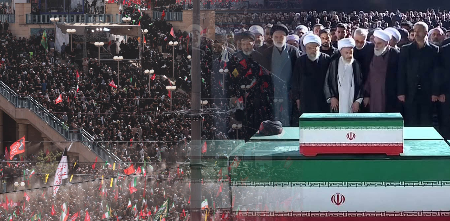 تشیع جنازہ و مراسم در تھران میں ایرانیوں کی بھرپور شرکت