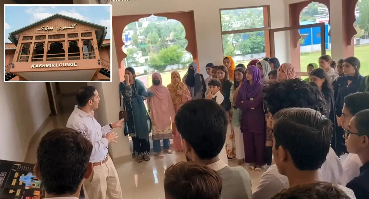 مظفرآباد کے اسکولوں کے طلبہ و طالبات کا نو تعمیر شدہ ’’کشمیری بیٹھک‘‘ کا تعلیمی دورہ