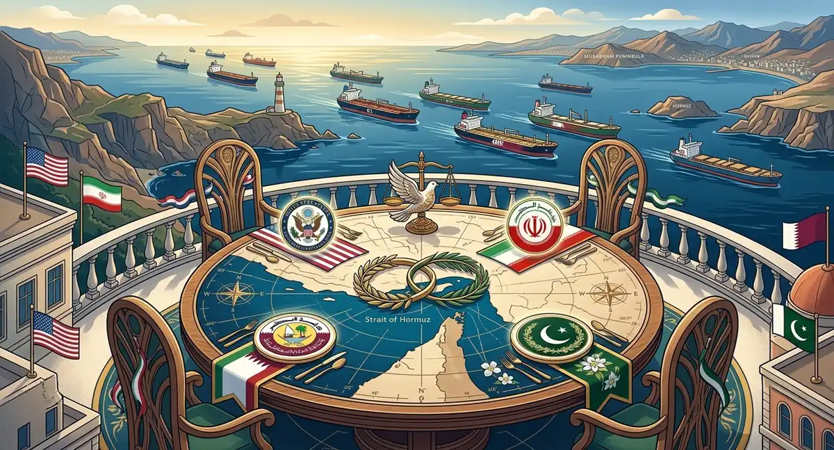 پاکستان اور قطر کی ثالثی، امریکہ اور ایران میں فاصلے کم کرنے کی کوششیں، آبنائے ہرمز پر تنازع برقرار