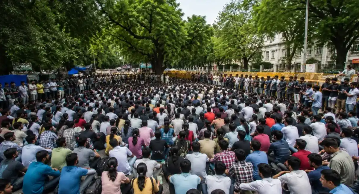 تعلیمی بے ضابطگیوں اور پیپر لیکس پر نوجوانوں کا احتجاج بھارت بھر میں پھیل گیا