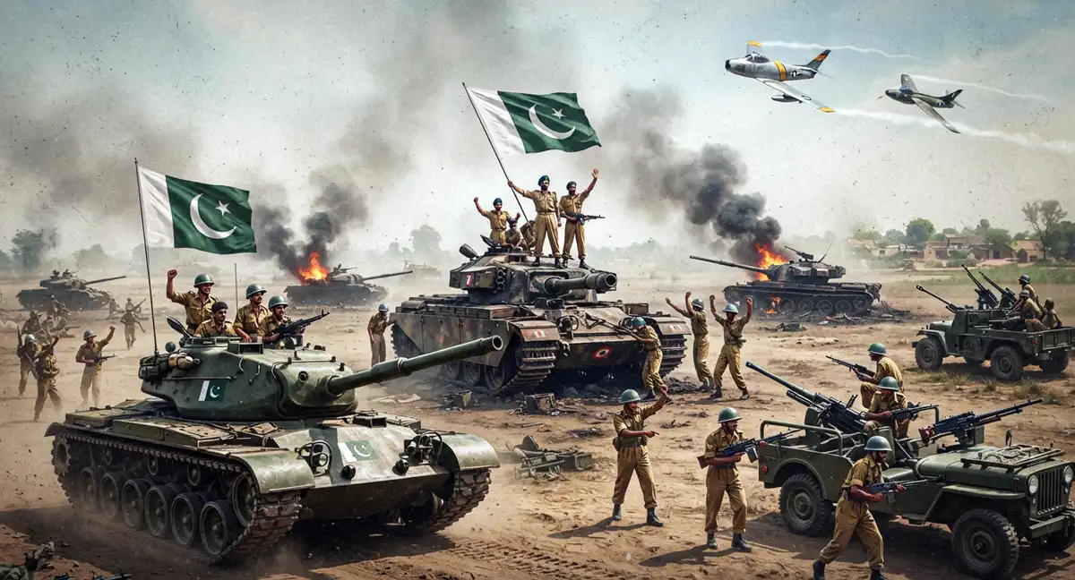 ستمبر 1965 کی جنگ کا اکیسواں روز، پاکستان کی شاندار فتوحات، بھارتی جنگی طیارہ مار گرا دیا گیا