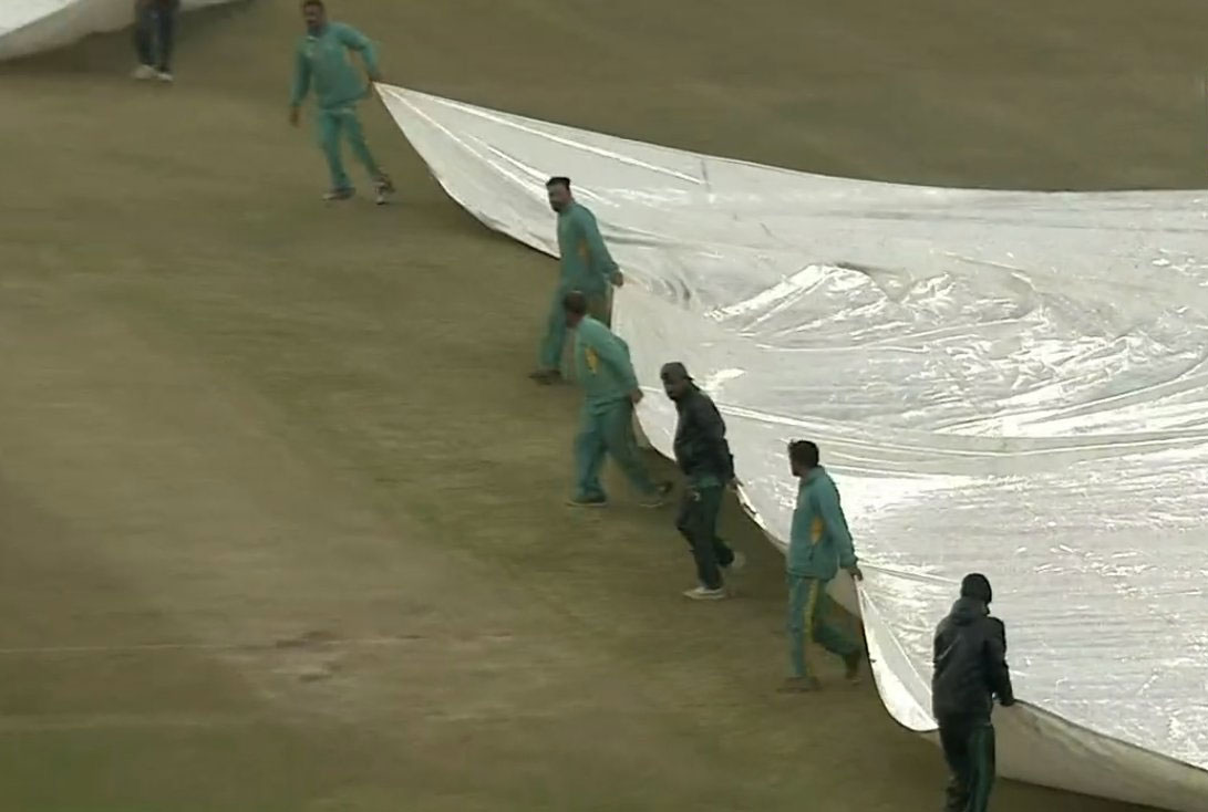 Pindi Test stopped due to rain on second day as Pakistan goes well