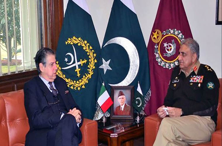 Italian ambassador pays farewell call on Army Chief Gen Bajwa