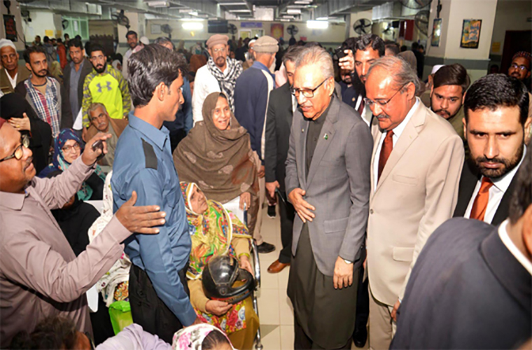 President Dr Arif Alvi surprise visit to NICH in Karachi remains surprising