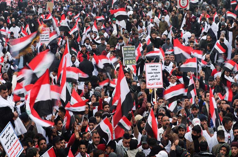 Iraqis millions march demand end to US military presence