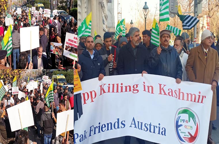 Vienna witnesses pro Kashmir protest rallies against India