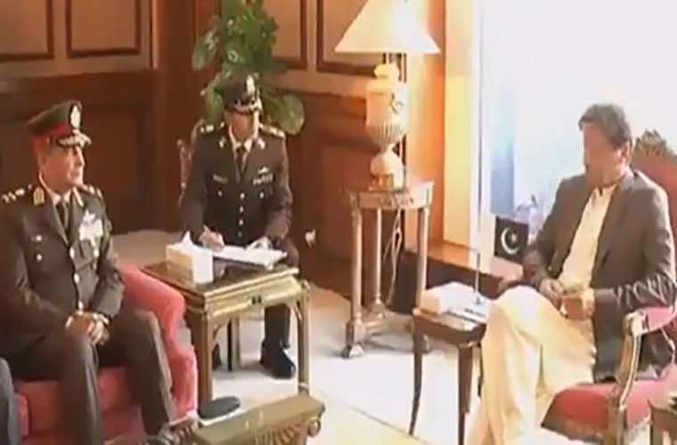 Egyptian Commander in Chief and Minister for Defence meets PM Khan