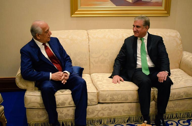 US representative Zalmay Khalilzad meets Pakistan Foreign Minister in Doha