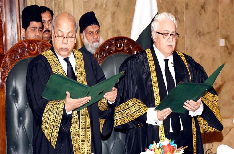 Justice Sayyed Mazahar Ali Akbar Naqvi take oath as SC judge