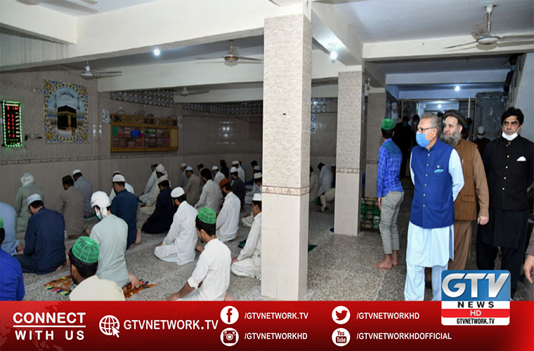 President Alvi visits mosques in Bara Kahu Islamabad