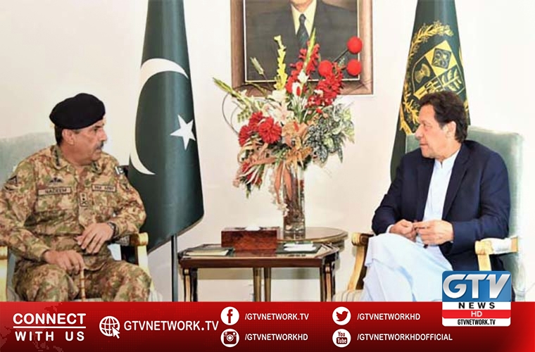 Chairman Senate and CJCSC meet Prime Minister Imran Khan