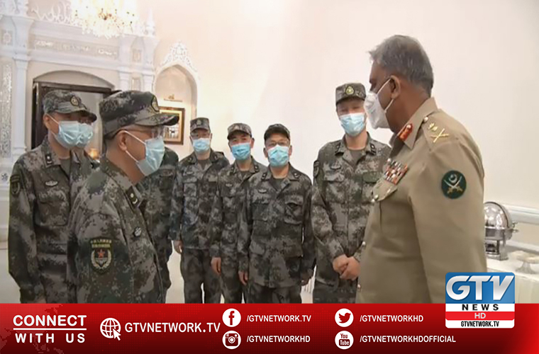 Chinese army medical team meets Pakistan Army Chief at GHQ