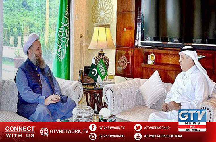 Saudi ambassador meets Minister for Religious Affairs Pir Noorul Haq Qadri