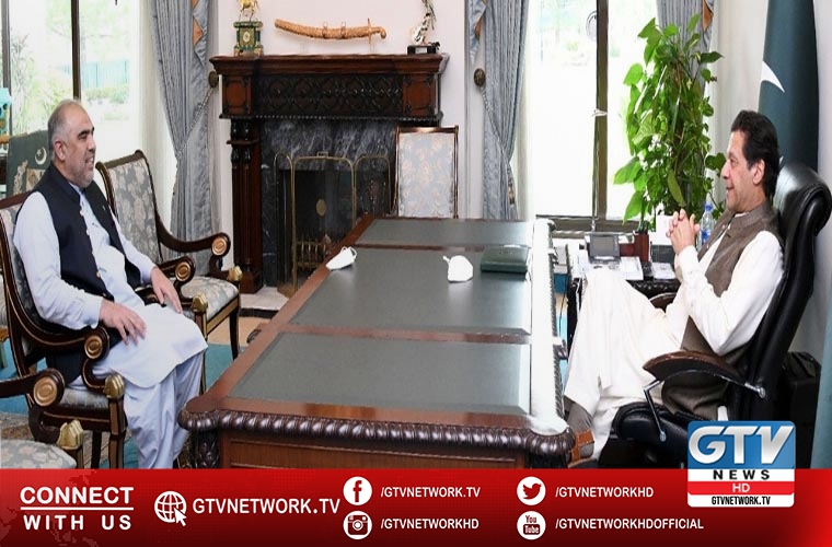 NA Speaker Asad Qaiser meets PM Imran Khan in Islamabad