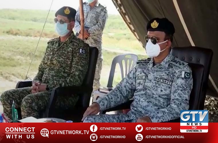 Pakistan Navy chief Admiral Amjad Khan Niazi visits Cracks area