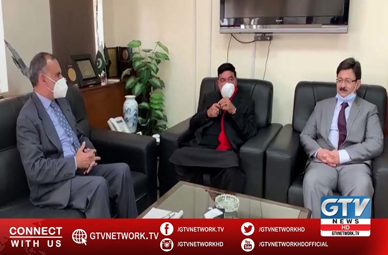Azam Khan Swati assumed the charge as  Minister for Railways